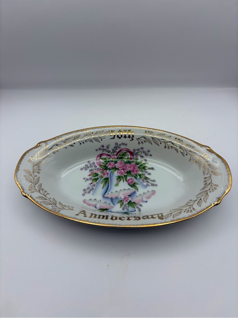 Norcrest Fine China 50th Anniversary Oval Dish